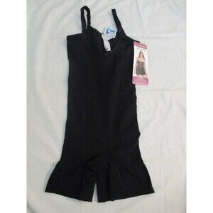 Curveez Womens Sz 2XL Shapewear Bodysuit Second Skin Hip Hugger Black CUR3005